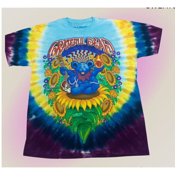 Grateful Dead 2006 Inspiration Tie Dye Shirt Size M Liquid Blue Y2K Festival - Picture 1 of 11